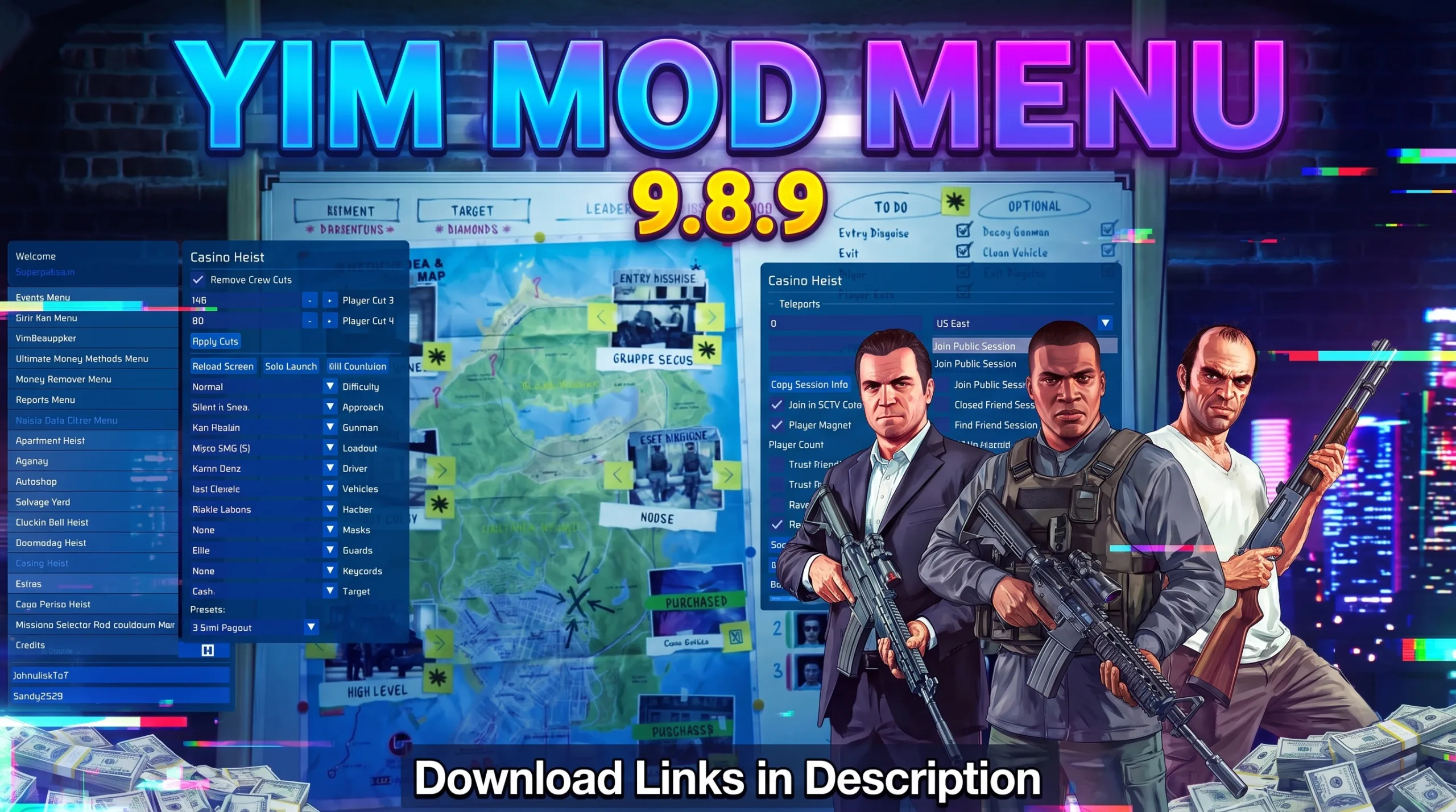 Yim Mod Menu for GTA V Online 9.8.9 Legacy